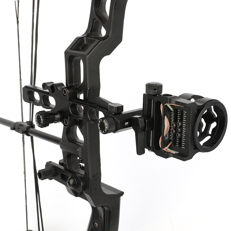 5-pin composite bow sight short black long pole outdoor sports hunting bow training accessories